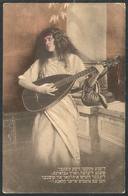 TOPIC JUDAICA: Lady Playing The Guitar, Circa 1920, VF Quality! - Non Classés
