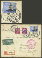 GERMANY: Michel 539y, 1934 3Mk. HORIZONTAL Lines + Other Values Franking A Registered Airmail Cover Sent From München To - Sonstige & Ohne Zuordnung