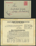 GERMANY: Old 40Pf. Lettercard With Interesting Commercial Impression, VF Quality! - Autres & Non Classés