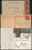 GERMANY: 4 Covers Or Cards Used Between 1921 And 1937, With RAILWAY PO Cancels, Very Nice! - Autres & Non Classés