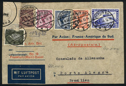 GERMANY: Airmail Cover Sent From Berlin To Brazil On 28/AP/1933 Via Air France, With Very Nice Multicolor Postage Of 4.1 - Altri & Non Classificati