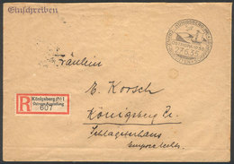 GERMANY: Registered Cover Used Locally In Königsberg On 27/JUN/1935, FREE FRANK, Probably Granted To Authorities And Org - Autres & Non Classés