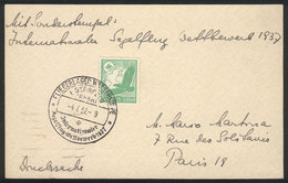 GERMANY: FIRST WORLD GLIDING CHAMPIONSHIP: Card Franked With 5Pg. Flown By Glider In Wasserkuppe (special Postmark), Sen - Autres & Non Classés