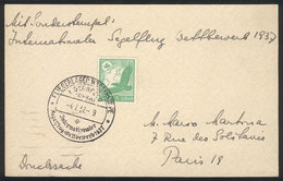 GERMANY: FIRST WORLD GLIDING CHAMPIONSHIP: Card Franked With 5Pg. Flown By Glider In Wasserkuppe (special Postmark), Sen - Sonstige & Ohne Zuordnung