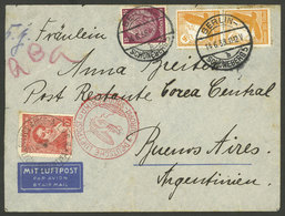 GERMANY: MIXED POSTAGE: Airmail Cover Sent From Berlin To Argentina On 14/JUN/1938 By DLH To Poste Restante In Buenos Ai - Other & Unclassified