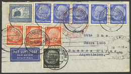 GERMANY: 23/OC/1938 Berlin - Argentina, Airmail Cover With Spectacular Franking Of 1.75Mk., VF Quality! - Otros & Sin Clasificación
