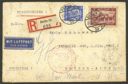 GERMANY: 23/NO/1938 Berlin - Argentina, Registered Airmail Cover Sent By DLH Franked With 3.25Mk., With Light Staining B - Altri & Non Classificati