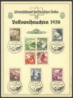 GERMANY: Special Card With Set Of 1938 Christmas And Special Postmarks, Very Nice! - Autres & Non Classés