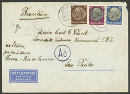 GERMANY: 15/JA/1941 Celle - Brazil, Airmail Cover Sent By LATI Franked With 1.50Mk., Sao Paulo Arrival Backstamp Of 3/FE - Otros & Sin Clasificación