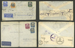GERMANY: 2 Airmail Covers Sent To Argentina In FE/1941 By LATI, Franked With 1.75Mk., Small Defects, Interesting! - Otros & Sin Clasificación