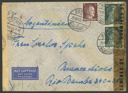 GERMANY: 29/OC/1943 Berlin - Argentina, Airmail Cover Franked With 1.15Mk., Nazi + Allied Double Censoring, And Arrival  - Other & Unclassified