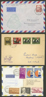 GERMANY: 3 Covers Flown By Lufthanda: 1956 Hamburg - Buenos Aires, 1961 Frankfurt - Hong Kong, 1974 India - Japan, Very  - Sonstige & Ohne Zuordnung