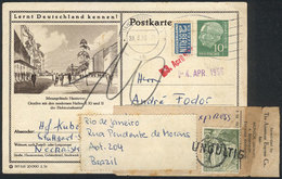 GERMANY: Postal Card Illustrated With View Of The Hannover Exhibition, Sent On 28/MAR/1956 To An Address In Germany And  - Altri & Non Classificati