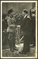 GERMANY: Adolf Hitler And Benito Mussolini "Guarantors Of European Peace", Notable Card With Nazi Propaganda, Interestin - Sonstige & Ohne Zuordnung