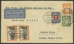 GERMANY - DANZIG: 27/JUN/1934 Danzig - Argentina, Airmail Cover Franked With 2.65G. Sent By AIR FRANCE (Paris Transit Ba - Autres & Non Classés