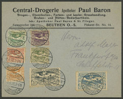 UPPER SILESIA: Cover Used On 8/JUN/1920 With Nice Multicolor Postage, VF Quality! - Slesia