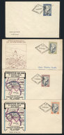 ARGENTINA: GJ.912/5 (Sc.B5/B9), 1944 San Juan Earthquake, Compl. Set On 4 Covers With FDI Cancel, VF, Catalog Value US$6 - Andere & Zonder Classificatie