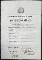 ARGENTINA: Guide Of Correspondence Sent From The General Post Office Administration Of The STATE OF BUENOS AIRES To That - Voorfilatelie