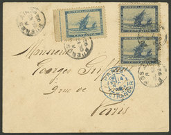 ARGENTINA: 12/OC/1892 Buenos Aires - France, Cover Franked With Stamps Of The Issue For 400th Anniversary Of Discovery O - Préphilatélie