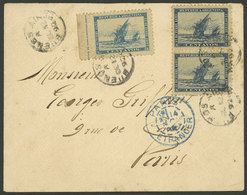 ARGENTINA: 12/OC/1892 Buenos Aires - France, Cover Franked With Stamps Of The Issue For 400th Anniversary Of Discovery O - Prephilately