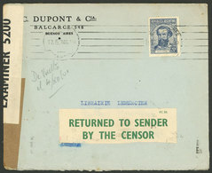 ARGENTINA: 17/MAY/1940 Buenos Aires - Paris (France, Zone Occupied By The Germans), Cover Franked With 20c., Censored Po - Vorphilatelie