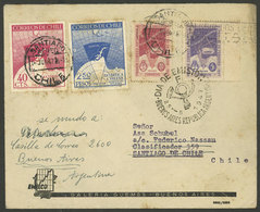 ARGENTINA: MIXED POSTAGE: Cover Sent From Buenos Aires To Santiago De Chile On 25/MAY/1947 Franked With Stamps Of The "F - Prephilately