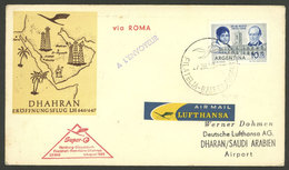 ARGENTINA: 7/JUL/1960 Buenos Aires - Saudi Arabia, Cover Flown By Lufthansa From Buenos Aires To Roma And Then Carried O - Prephilately