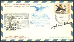 ARGENTINA: 24/JUN/1966 Cover Commemorating The Balloon Crossing Of The Andes (pilots Bradley And Zuloaga), Signed By Ang - Vorphilatelie