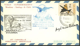 ARGENTINA: 24/JUN/1966 Cover Commemorating The Balloon Crossing Of The Andes (pilots Bradley And Zuloaga), Signed By Ang - Prephilately