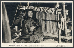 ARGENTINA: Tehuelche Old Indian Woman Weaving, Fot. Kohlmann, Unused Old Postcard, VF! - Argentina