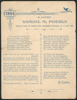 ARGENTINA: New Year Greeting Card Of The Postman Samuel M. Puebla (year 1906), Possibly Of Buenos Aires, Very Rare. It H - Non Classés