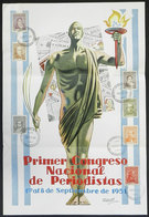 ARGENTINA: 1st National Congress Of JOURNALISTS Of 1-8 September 1951: Mini Poster With Several Postage Stamps And Speci - Non Classés