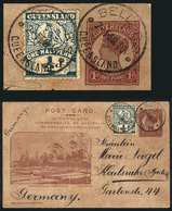 AUSTRALIA: Queensland 1p. Postal Card (uprated With ½p.), Illustrated: Arrowroot Drying, Coomera River", Sent From BELL  - Sonstige & Ohne Zuordnung