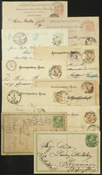 AUSTRIA: 10 Postal Cards Used Between 1886 And 1912 (some To Rio De Janeiro), Interesting Postmarks, General Quality Is  - Other & Unclassified