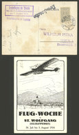 AUSTRIA: 9/AU/1924 Special Card Flown During The St.Wolfgang Aviation Week, Very Nice! - Altri & Non Classificati