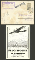 AUSTRIA: 9/AU/1924 Special Card Flown During The St.Wolfgang Aviation Week, Very Nice! - Other & Unclassified