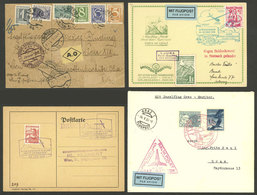 AUSTRIA: GLIDER FLIGHTS: 4 Cards Or Covers Flown Between 1933 And 1950, Very Fine Quality! - Otros & Sin Clasificación