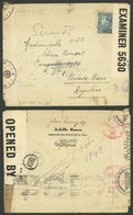 BELGIUM: Cover Sent From Verviers To Argentina Franked With 1.75Fr., With Double Censorship Nazi + Allied, Arrival Backs - Sonstige & Ohne Zuordnung