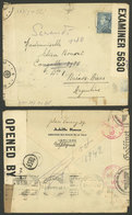 BELGIUM: Cover Sent From Verviers To Argentina Franked With 1.75Fr., With Double Censorship Nazi + Allied, Arrival Backs - Other & Unclassified