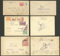 BOLIVIA: 3 Covers Sent To Argentina In 1944, All With Interesting Bolivian CENSOR Marks, 2 Include A Bisect Stamp In The - Bolivia