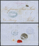 BRAZIL: Entire Letter Sent From Bahia To Porto Via English Mail On 19/JUL/1857, Minor Defects, Very Nice! - Autres & Non Classés