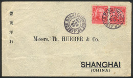 BRAZIL: Cover Franked With 200Rs. Sent From Bahia To CHINA On 19/SE/1913, On Back Paris Transit And Shanghai Arrival Mar - Altri & Non Classificati