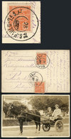 BRAZIL: Postcard Sent From Poços De Caldas To Portugal On 24/NO/1923 Franked With 200Rs., With Very Interesting Postmark - Altri & Non Classificati