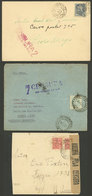 BRAZIL: CENSOR: 3 Covers Sent To Argentina (2) And Porto Alegre Between 1925 And 1937, All With Attractive Censor Marks! - Altri & Non Classificati