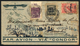 BRAZIL: ZEPPELIN: Airmail Cover Sent From Rio To Paris On 6/AP/1932 And Forwarded To MONACO, On Back Transit Marks Of Fr - Autres & Non Classés