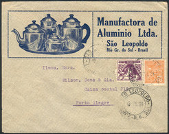 BRAZIL: Cover With Advertisement On Front And Reverse (ALUMINIUM POTS & PANS) Sent From Sao Leopoldo To Porto Alegre On  - Autres & Non Classés