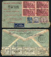BRAZIL: Registered Airmail Cover Sent From Rio To Germany On 23/JA/1936, Franked With Block Of 4 Sc.408 + Other Values ( - Autres & Non Classés
