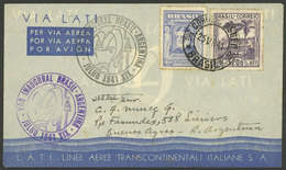 BRAZIL: LATI FIRST FLIGHT Rio De Janeiro - Buenos Aires (Argentina), Cover With Special Handstamps In Black And Violet ( - Autres & Non Classés