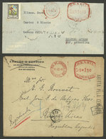 BRAZIL: 2 Covers (one Airmail And The Other One Registered) Sent To Argentina In 1942 And 1943 With Meter Postage, One C - Autres & Non Classés