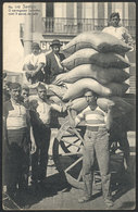 BRAZIL: A Porter Carrying 5 Sacks Of COFFEE In Santos, Ed. M.Pontes, Used On 18/FE/1910, VF Quality - Autres & Non Classés